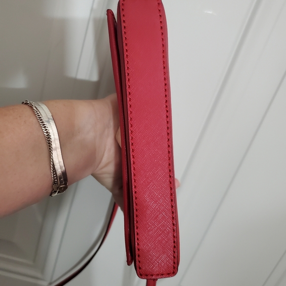 EUC Kate Spade Red Crossbody Saffiano Leather - Picture 6 of 13